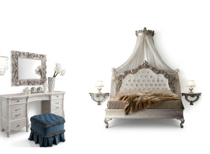 Makeup Table + Mirror + Stool Elegant Dresser Bedroom Chest of Drawers Baroque Rococo
