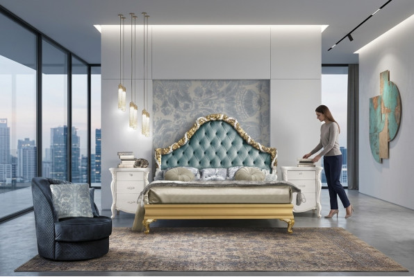Bed Pillow Design Luxury Double Hotel Beds Sleep Room Italian Furniture