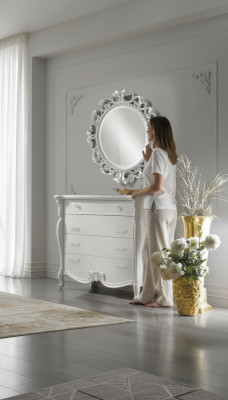 Classic Bedroom Dressers 2-Piece Set Baroque Rococo Dresser + Mirror New