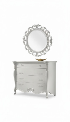 Classic Bedroom Dressers 2-Piece Set Baroque Rococo Dresser + Mirror New