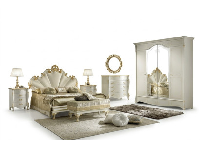 Bed Nightstand Dresser 6-piece Bedroom Set Solid Wood Design Luxury
