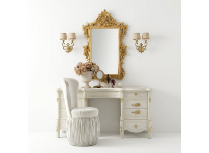 Classic dressing table with mirror luxury console dresser bedroom baroque