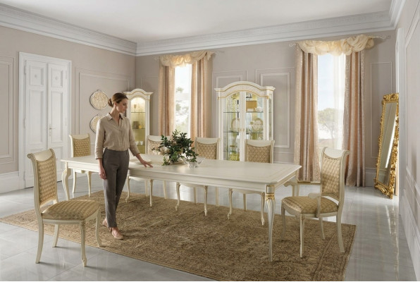Dining room set 9 pieces. Dining table 6x chairs showcase cabinet cabinets solid wood