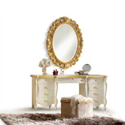 Makeup table mirror stool set complete dresser bedroom new 3-piece console
