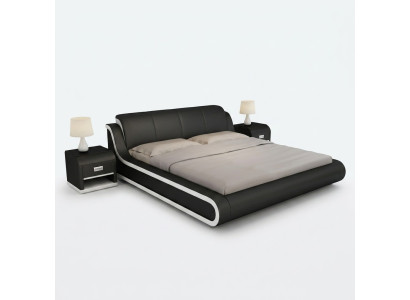 Leather bed design double bed beds bed leather upholstery bedroom marriage