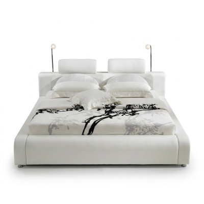 Design double bed leather bed beds bed upholstery leather bedroom marriage