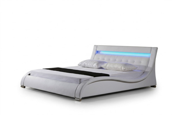 Leather bed upholstered bed bed beds leather leather upholstery double with lighting