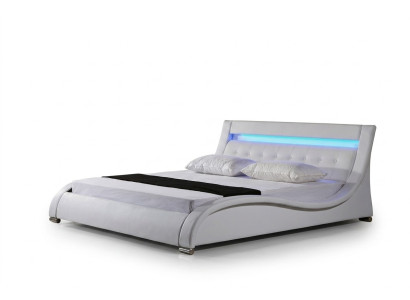 Leather bed upholstered bed bed beds leather leather upholstery double with lighting