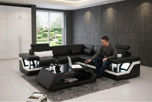 Leather corner sets sofa upholstery seating area designer upholstered corner couch