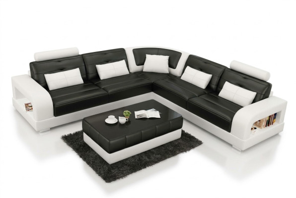 Upholstered corner sofa couch living landscape leather corner sofas suite