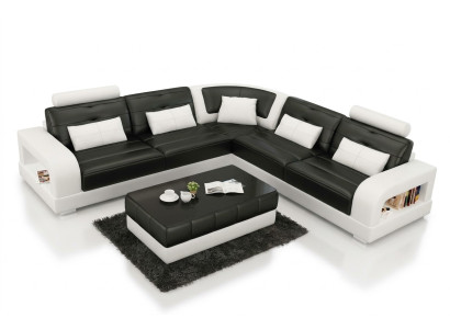 Upholstered corner sofa couch living landscape leather corner sofas suite