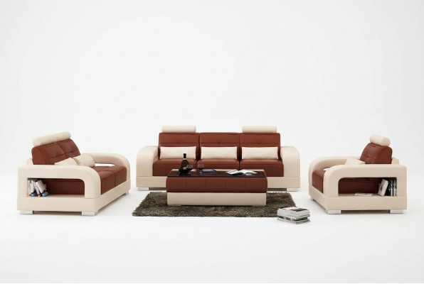 Modern leather sofa couch suite 3+2+1 set design sofa xlmoebel