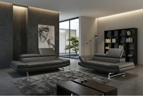 Leather sofa couch living landscape 3+2+1 seater set design modern sofa