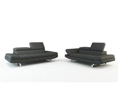 Leather sofa couch living landscape 3+2+1 seater set design modern sofa