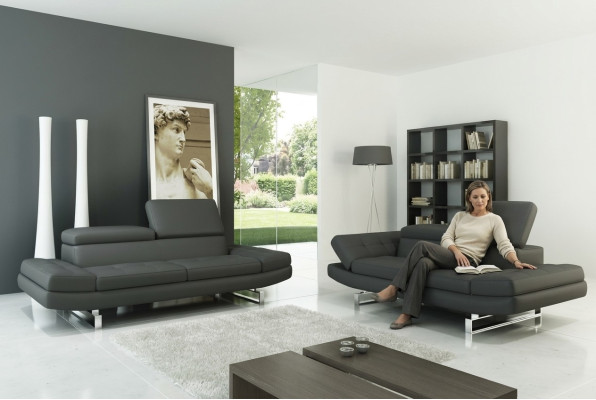 Leather sofa sets, living room landscape, 3+2 seater set, modern design