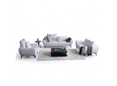 Leather sofa couch living area 3+2 seater suite design modern sofa