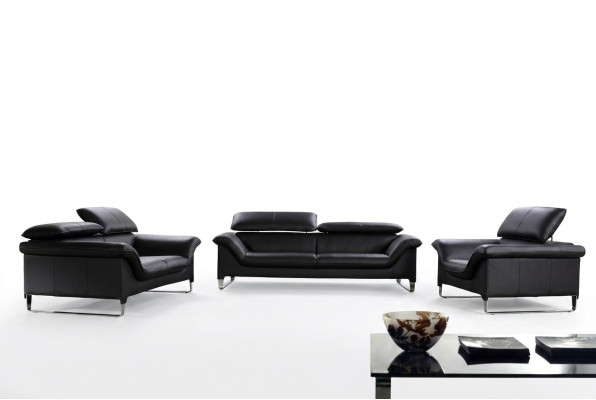 Leather sofa couch living landscape 3+2 seater set design modern decorative sofa