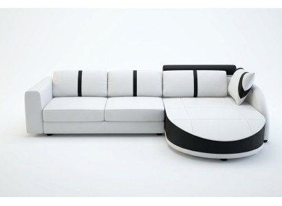 Designer sofa couch upholstery suite corner sofa leather textile living landscape