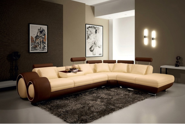 Sectional sofa couch upholstery living landscape leather sofas set L-shape
