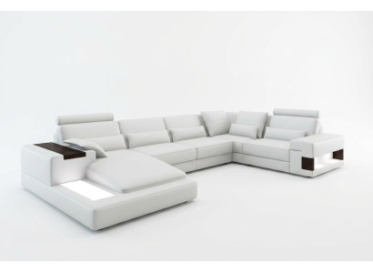 Branded sofa landscape leather sofa couch suite living landscapes