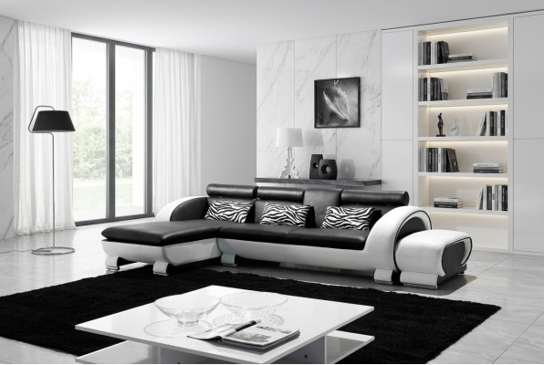 Corner sofa leather sofa living landscape L shape decorative sofa couch upholstery seat corner