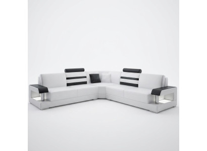 Designer sofa couch corner sofa upholstered furniture living landscape leather textile