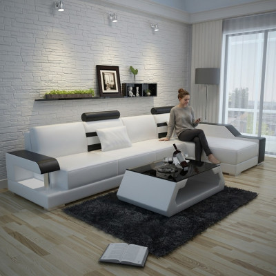 Illuminated living room seating arrangement couch sets seat upholstery