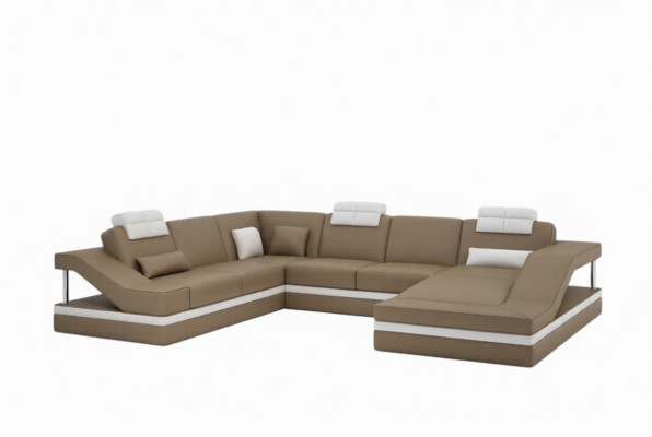 Corner sofa leather sofa upholstered sofa living landscape couch corner suite U-shape