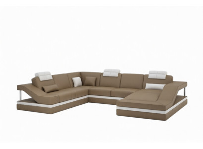 Corner sofa leather sofa upholstered sofa living landscape couch corner suite U-shape