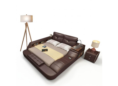 Luxury Leather Design Upholstered Beds Double Modern Bed Decoration Marriage Exclusive