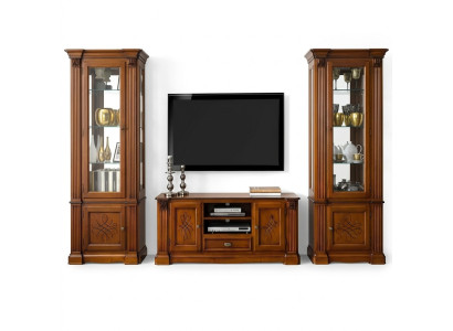 Living room antique style wood sideboard RTV cabinet TV Italian baroque