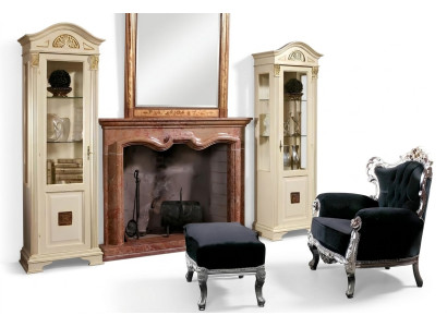 Noble display cabinet antique style cabinet showcase living room glass new solid wood