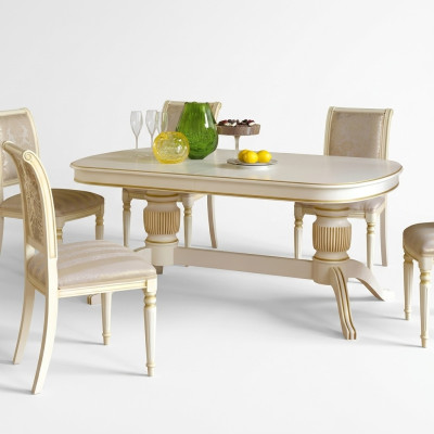 Baroque Rococo style furniture dining table tables dining room decor set table