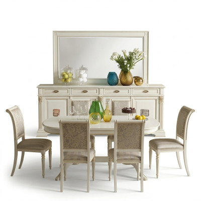 Dining set dining table 6 x chair set set furniture table classic dining group 7-piece solid wood