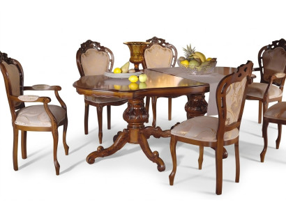 Set of 6 Chairs Luxury Upholstered Design Chair Chairs Seat Back Office Dining Room