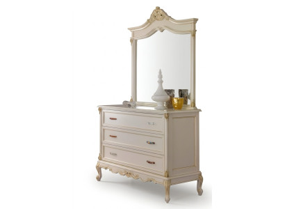 Bedroom dresser cabinet classic sideboard with mirror elegant style furniture