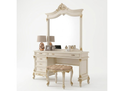 Baroque Rococo Dressing Table Console Tables + Stool Hairdressing Table Make Up Table Solid Wood