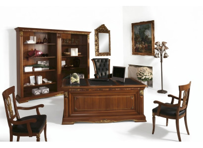 Office furniture study executive 2-piece set desk + filing cabinet table solid wood