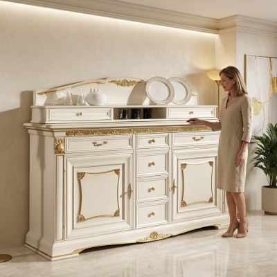 Sideboard Wall Cabinet Noble Solid Wood Buffet Cabinet New Dining Room Cabinets Baroque New