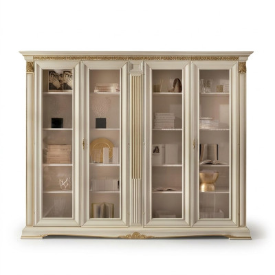 Display cabinet vitrine living room showcase cabinets design baroque rococo solid wood