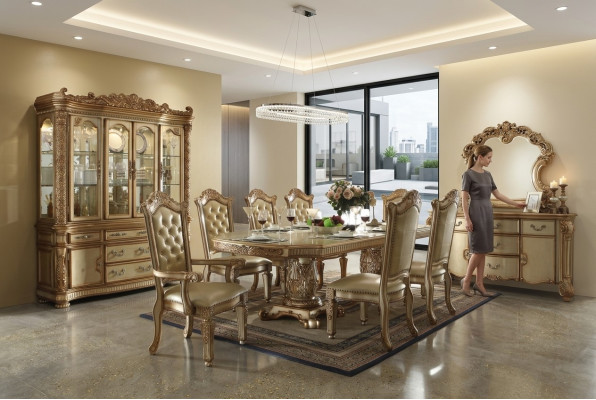 Royal dining table wood tables Rococo Baroque dining room antique style