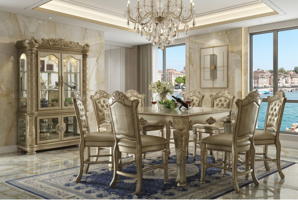 Dining room dining set classic set dining table 6x Chesterfield armchairs