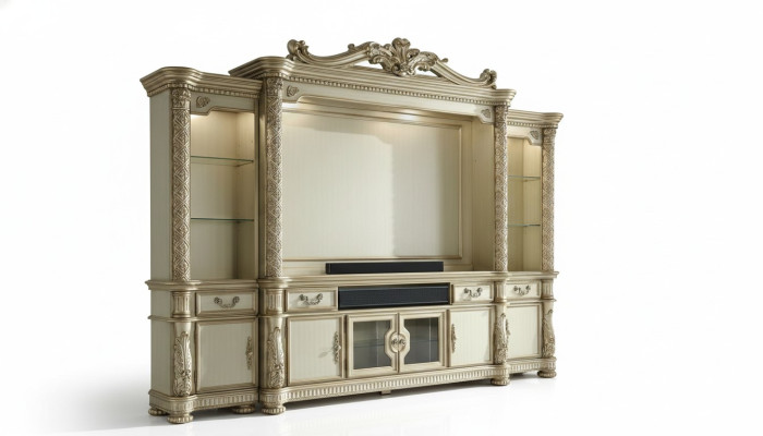 Living room wall unit TV wall unit Extension wall Living room furniture Classic wall units Cabinet Shelf