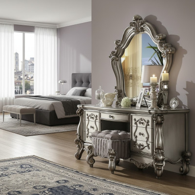 Classic dressing table mirror luxury console dresser bedroom baroque new