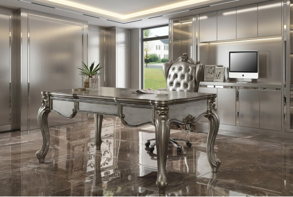 Office Desk Armchair Table Wooden Table Chair 2-piece Desks Baroque