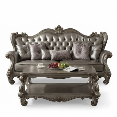 Chesterfield Sofa 3-Seater Couch Upholstered Leather Sofas Living Room Three-Seater