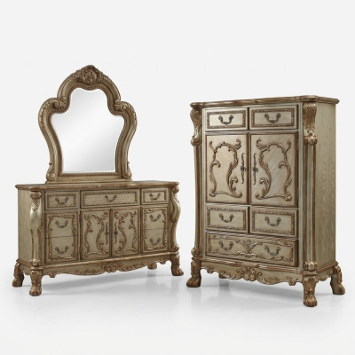 Classic Baroque Antique Style Dresser Sideboard Real Wood Buffet New