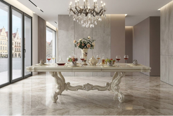 Baroque Antique Style Dining Table Wooden Genuine Classic Designer Tables