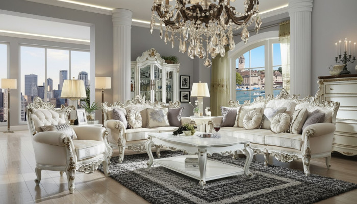Sofa set 3+2 seater upholstered couches classical living room sofas