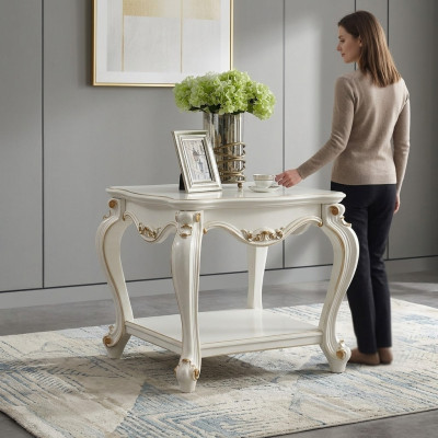 Carved coffee table side table living room wooden tables